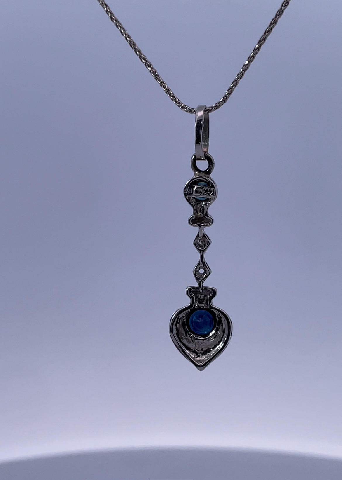 Timeless Sappgire 14K White Gold Necklace