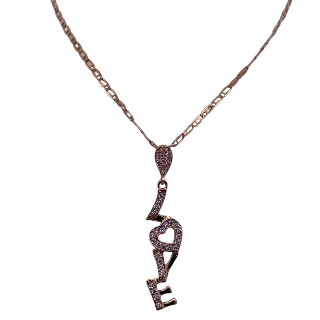 Collar con colgante LOVE de oro amarillo de 18 quilates: una declaración romántica