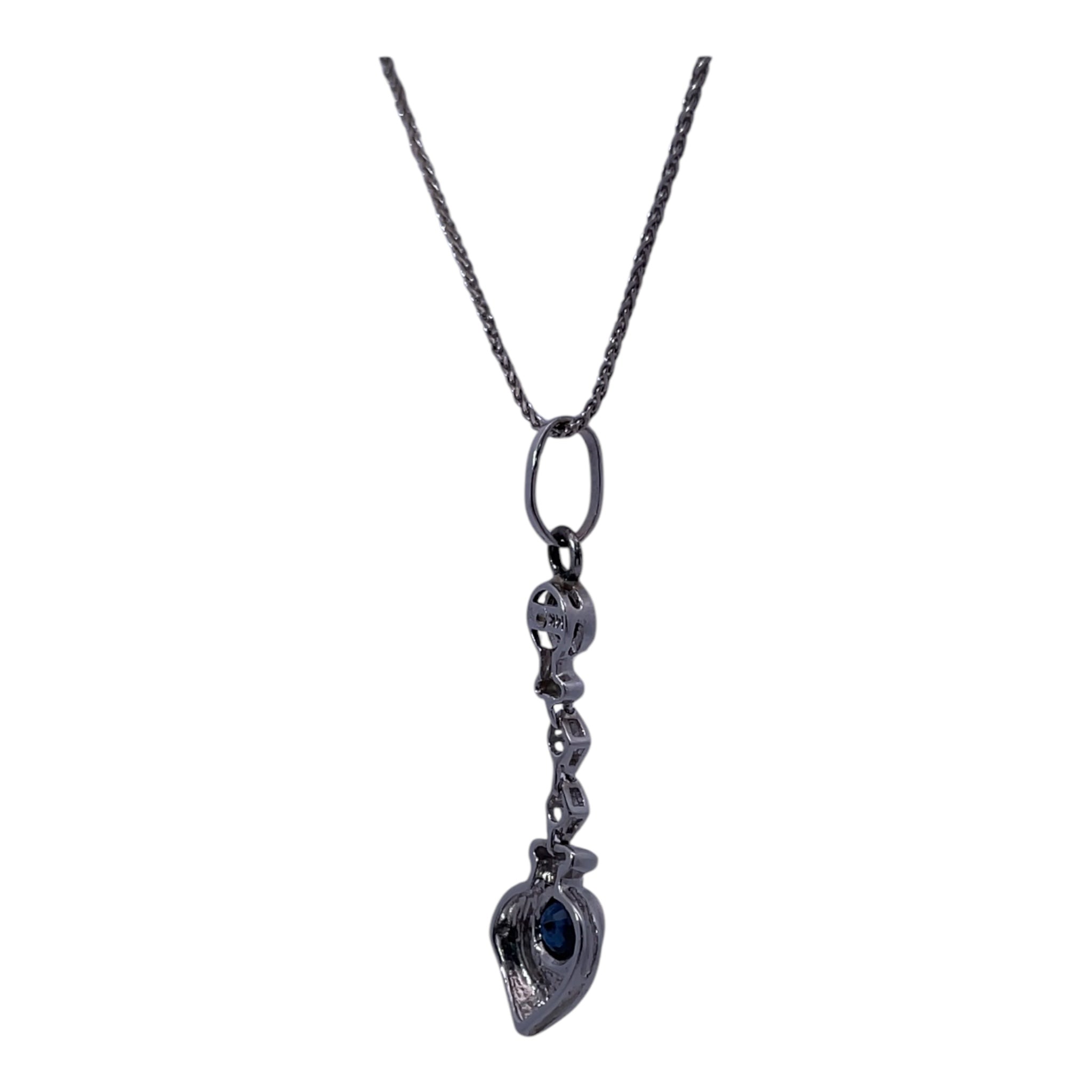 Timeless Sappgire 14K White Gold Necklace