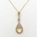 Heart Teardrop 18K Gold Necklace