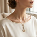 Heart Teardrop 18K Gold Necklace