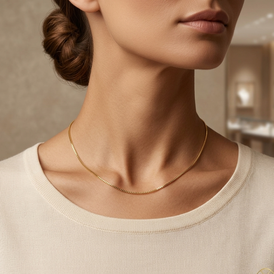 Minimal Glow 18K Gold Chain Necklace