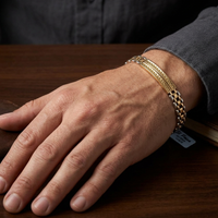 Geometric Harmony 18K Gold Bracelet