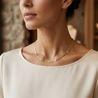 Luminous Oval 18K Gold Chain Necklace