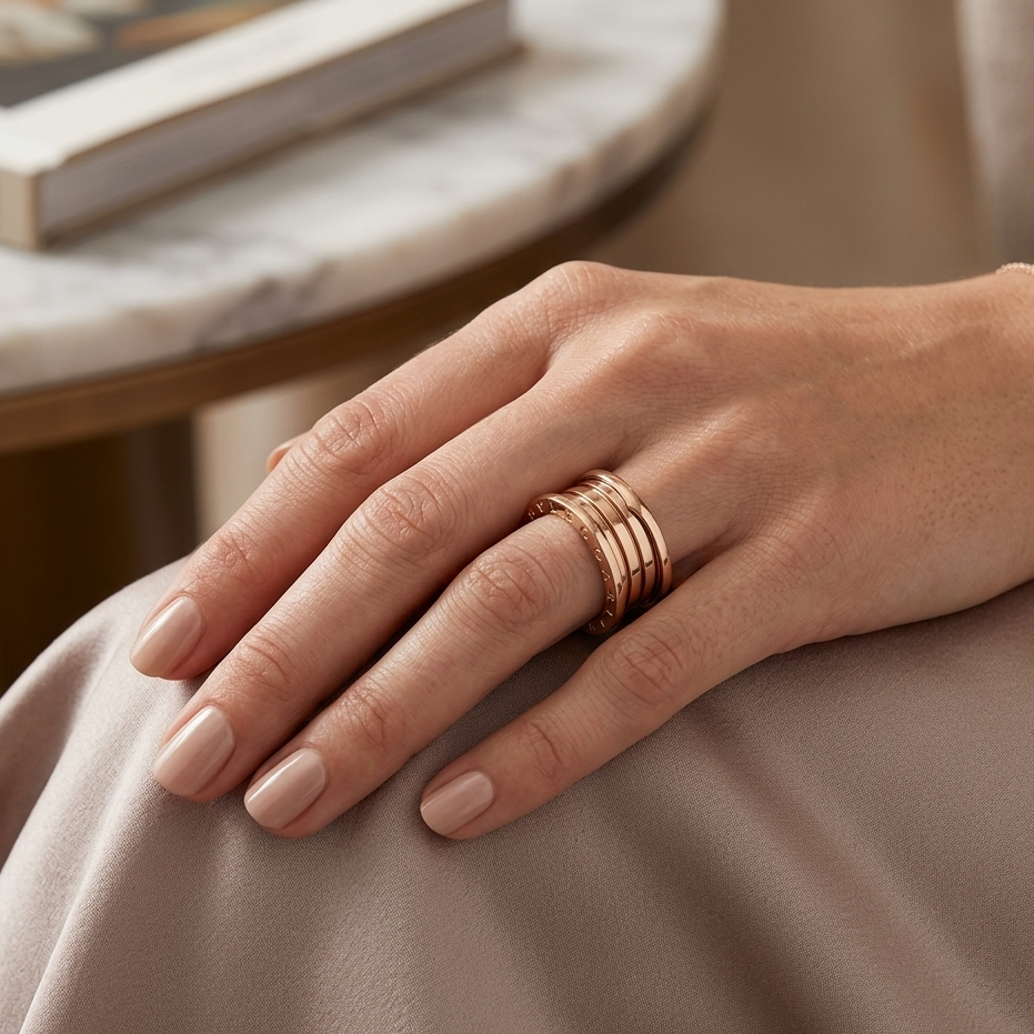 Designer Rose Gold 18 kt Signature Band