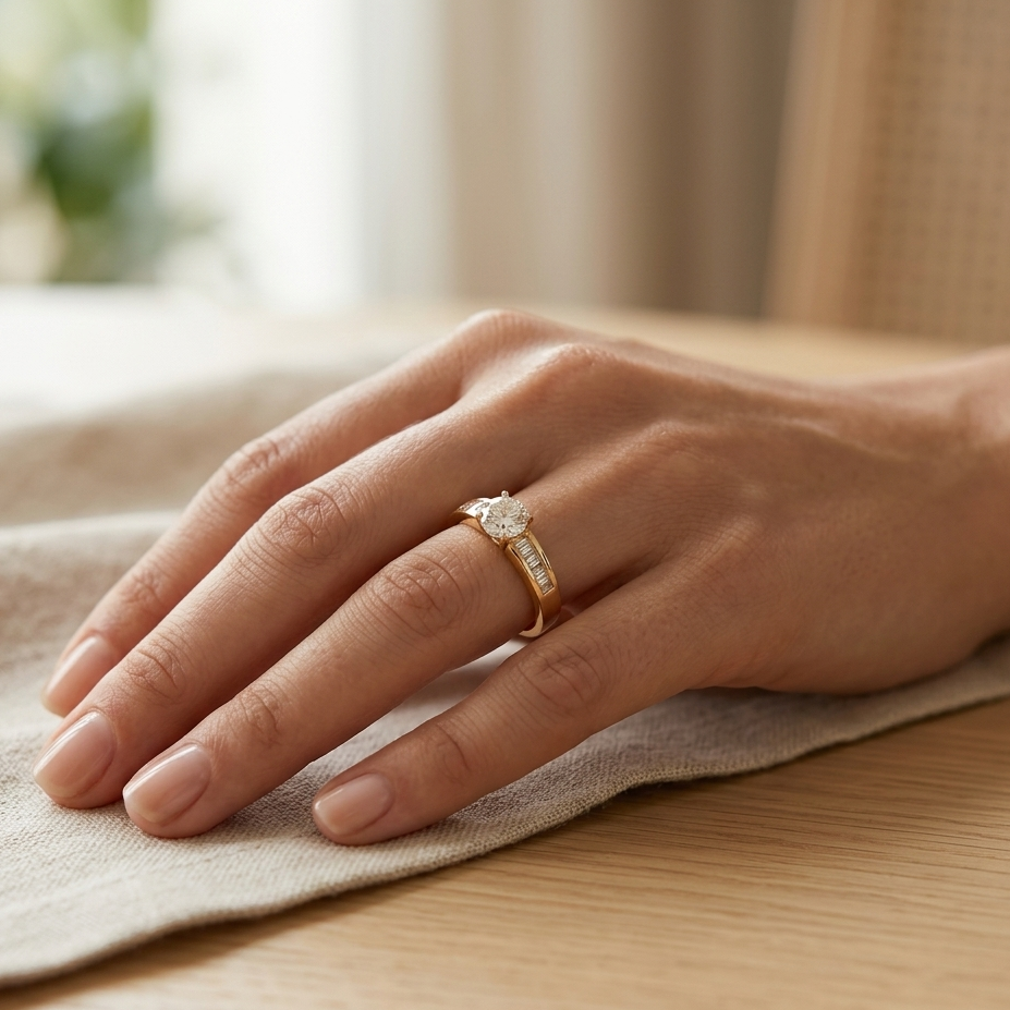 Golden Radiance 14K Gold Diamond Ring