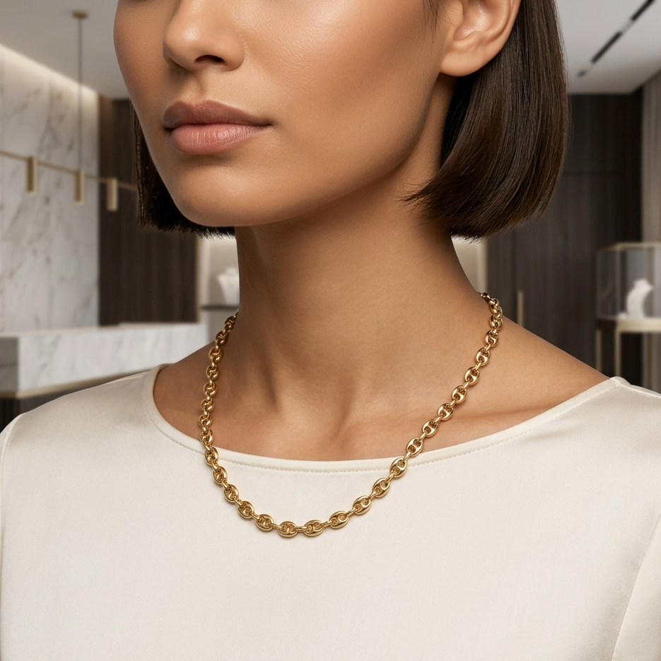 Golden Grace 18K Gold Chain Necklace