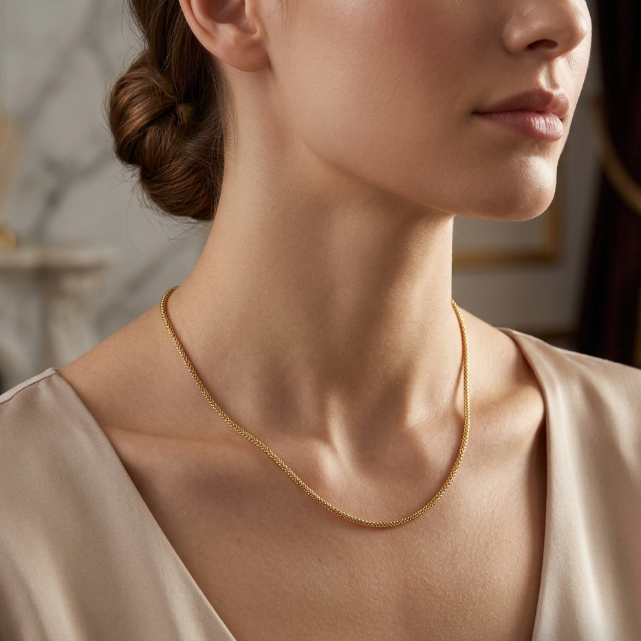 Elegance  18K Gold Chain Necklace
