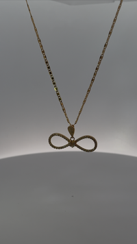 Infinity Forever 18K Yellow Gold Necklace with Cubic Zirconia