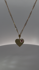 Golden Heart 18K Yellow Gold Necklace with Cubic Zirconia