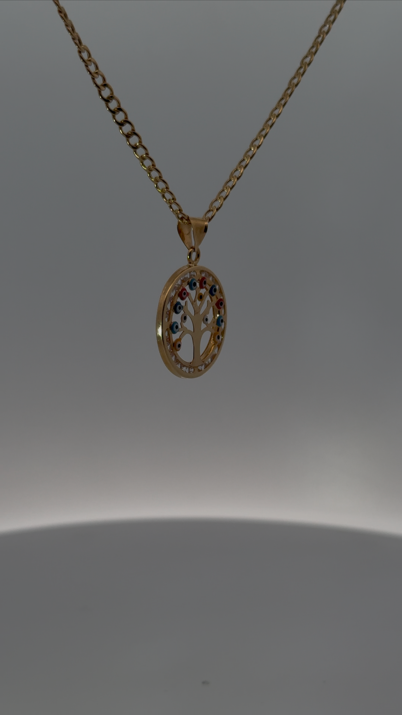 A Symbol of Growth and Strength-18K Yellow Gold Tree of Life Necklace