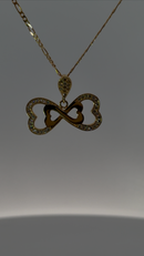 Celebrate Eternal Love-18K Yellow Gold Infinite Hearts Necklace