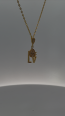 Share the Message of Love - 18K Yellow Gold LOVE Pendant Necklace