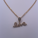 18K Yellow Gold LOVE Necklace – A Modern Twist on Romantic Jewelry