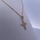 18K Yellow Gold Bold Cross Necklace – A Dazzling Tribute to Faith and Style