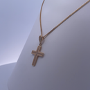 18K Yellow Gold Bold Cross Necklace – A Dazzling Tribute to Faith and Style