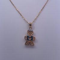 18K Yellow Gold Boy Charm Necklace – Playful and Refined for Every Occasion