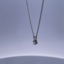 18K White Gold Necklace with 0.30ct Diamonds – Minimalist Luxe