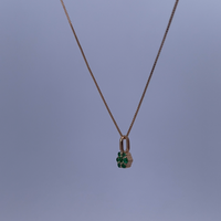 – Petite Perfection- 18K Yellow Gold Necklace with 0.10ct Emerald