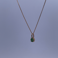 – Petite Perfection- 18K Yellow Gold Necklace with 0.10ct Emerald