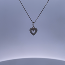 10K White Gold Heart Necklace with 0.10ct Diamonds – Heartfelt Sparkle