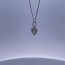 10K White Gold Heart Necklace with 0.10ct Diamonds – Heartfelt Sparkle