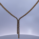 18K Yellow Gold Y-Design Necklace with Cubic Zirconia – Modern Sophistication