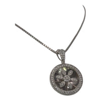 14K white gold necklace, diamond flower pendant, luxury necklaces, timeless jewelry, exclusive white gold jewelry.