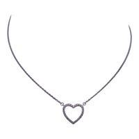 This is Love - Diamond heart necklace, 18k white gold.