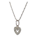 White Gold Heart Necklace with Diamonds – Elegant 14K Jewelry Gift for Women