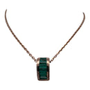 18K Yellow Gold Emerald Pendant Necklace – Modern Minimalist Luxury Jewelry