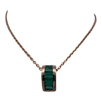 18K Yellow Gold Emerald Pendant Necklace – Modern Minimalist Luxury Jewelry