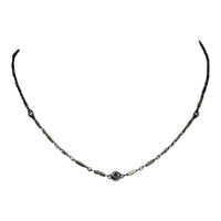 Collar de oro amarillo de 14 quilates, collar de diamantes, diamantes engastados en bisel, joyas de lujo, joyería de Nueva York, cadena de oro fino