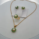 Emerald & Pearl Harmony 18K — 3‑Piece Set