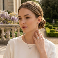 Radiant Heart 18K — 3‑Piece Diamond Heart Set