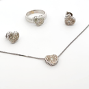 Radiant Heart 18K — 3‑Piece Diamond Heart Set