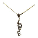 A Romantic Statement 18K Yellow Gold LOVE Pendant Necklace