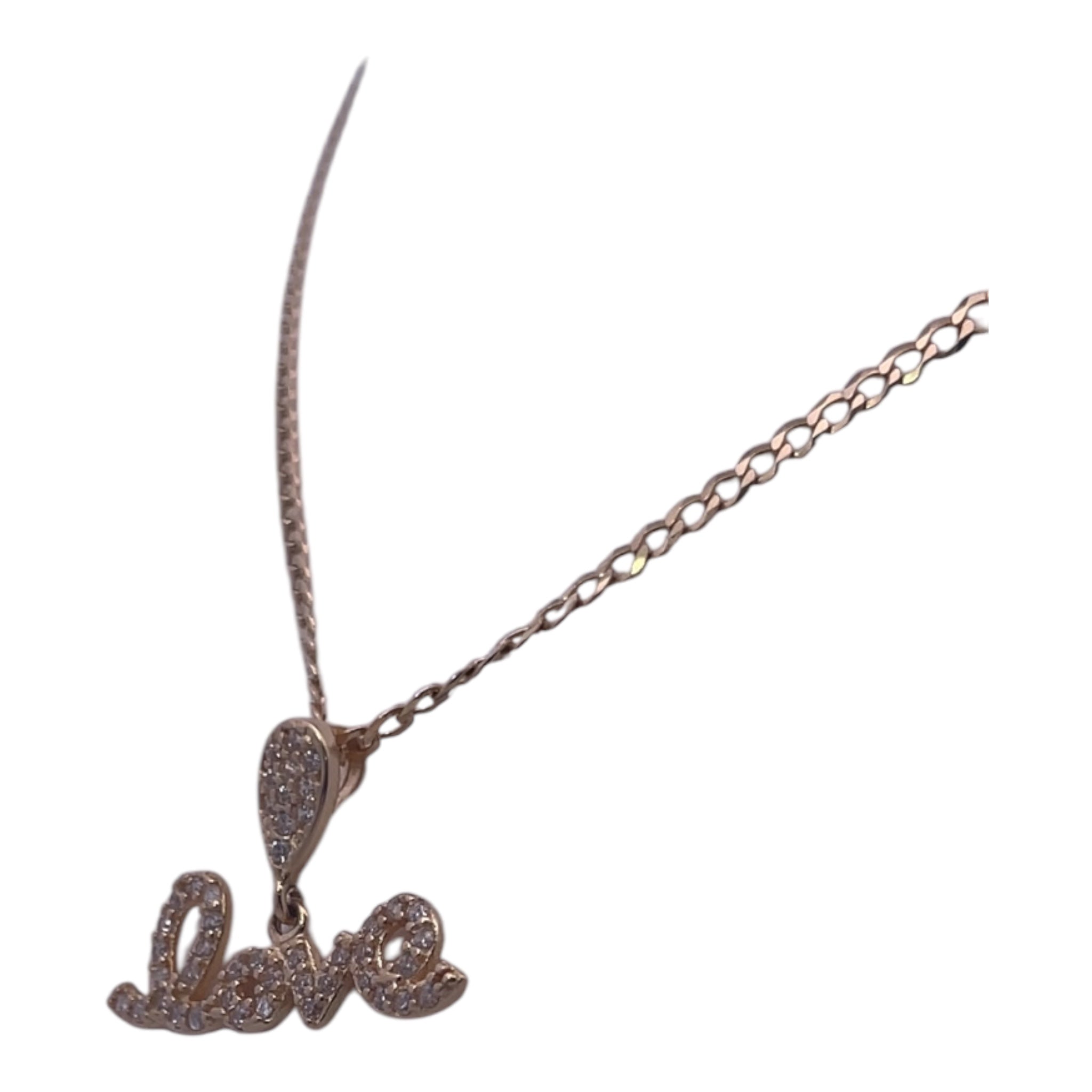 18K Yellow Gold LOVE Necklace – A Modern Twist on Romantic Jewelry