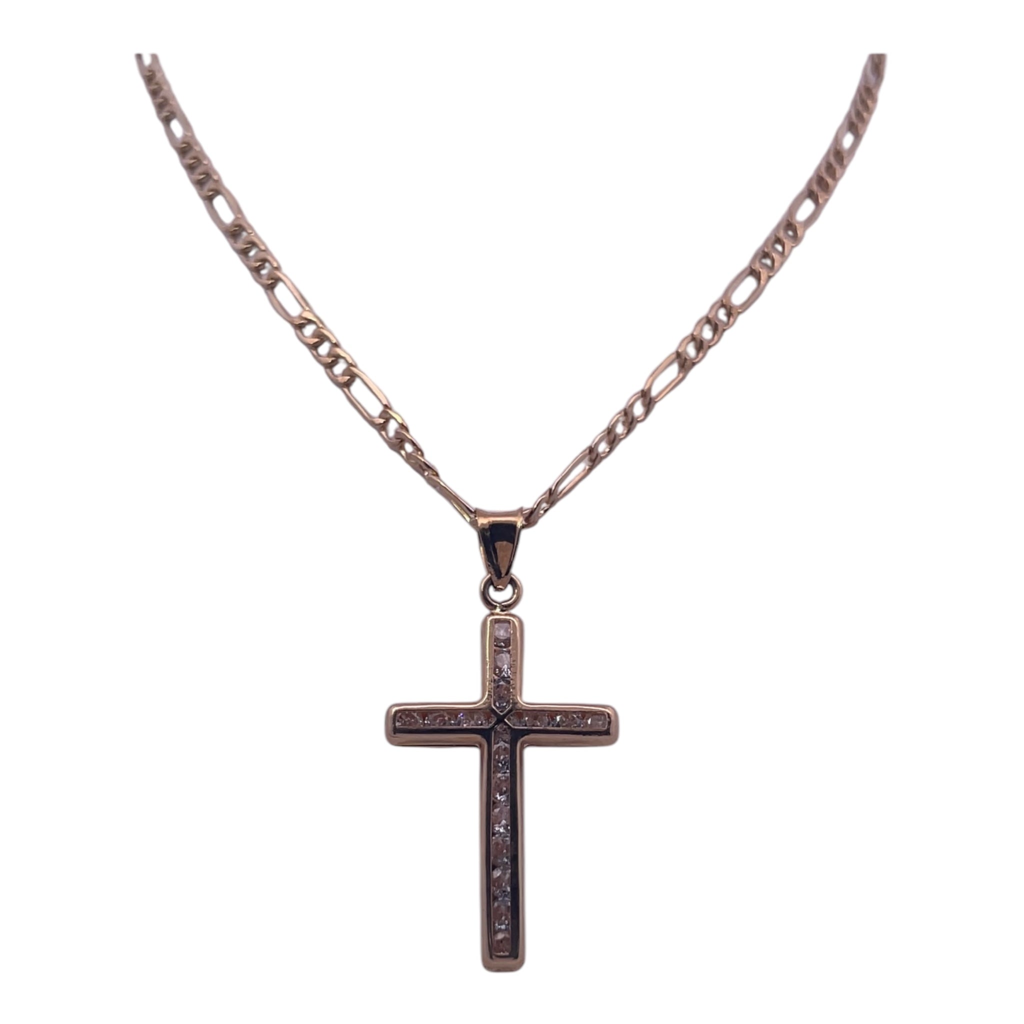 18K Yellow Gold Cross Pendant Necklace – A Classic Symbol of Faith and Timeless Elegance