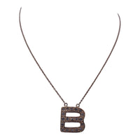 18K Yellow Gold "B" Initial Necklace – Personalized Elegance with Diamond Accents