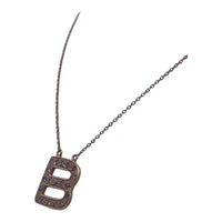 18K Yellow Gold "B" Initial Necklace – Personalized Elegance with Diamond Accents