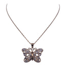 18K Yellow Gold Butterfly Pendant Necklace – A Delicate Symbol of Transformation