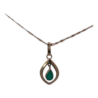 18K Yellow Gold Necklace with 0.45ct Emerald – Nature’s Elegance