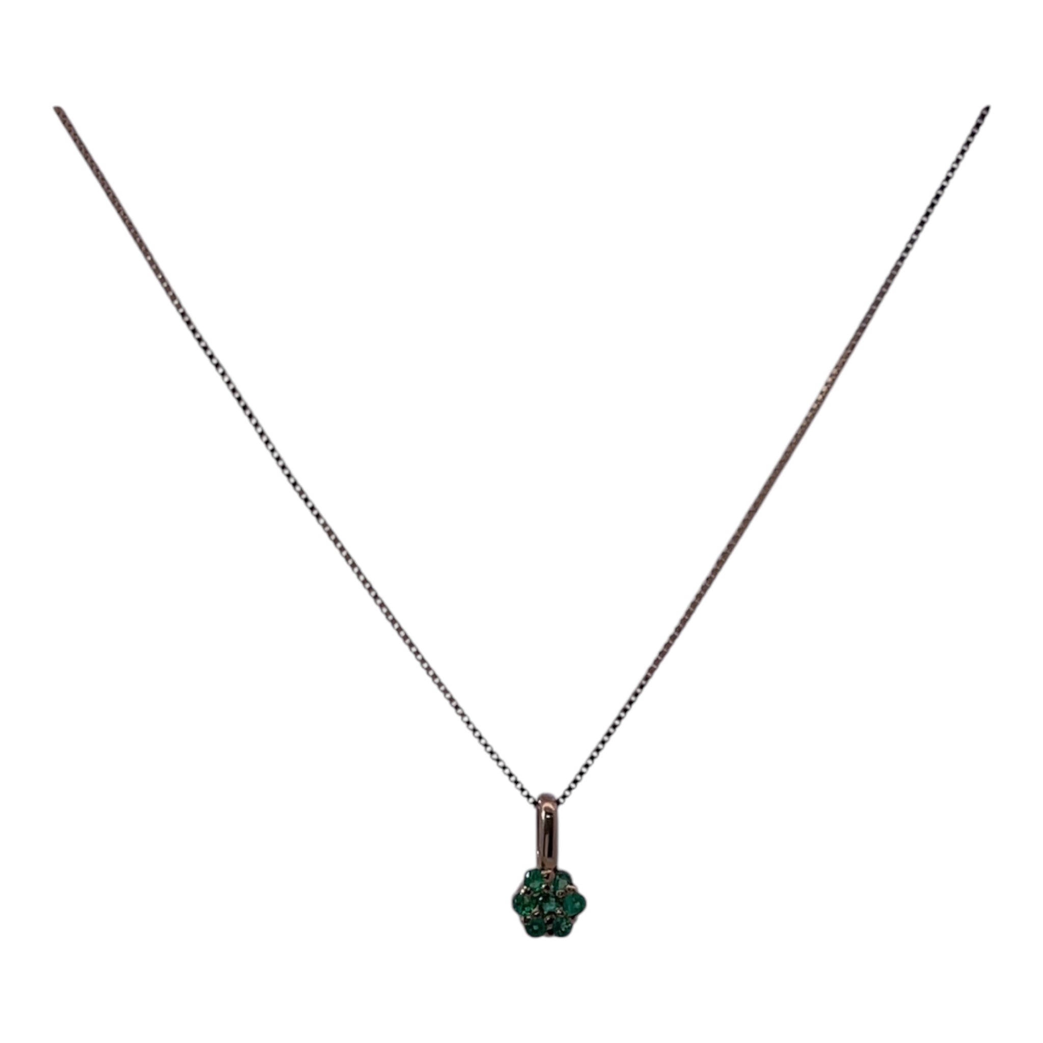 – Petite Perfection- 18K Yellow Gold Necklace with 0.10ct Emerald