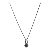 – Petite Perfection- 18K Yellow Gold Necklace with 0.10ct Emerald