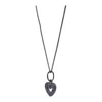 10K White Gold Heart Necklace with 0.10ct Diamonds – Heartfelt Sparkle