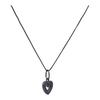 10K White Gold Heart Necklace with 0.10ct Diamonds – Heartfelt Sparkle