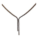 18K Yellow Gold Y-Design Necklace with Cubic Zirconia – Modern Sophistication