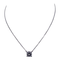 Timeless Brilliance - 18K White Gold Necklace with Moissanite