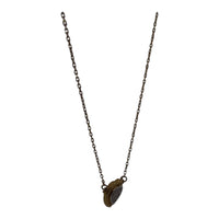 Tone Romance-Two-Tone Gold Heart Necklace with Diamonds